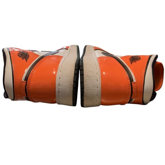 Air Jordan 1 Mid SE Orange/Black/White 6.5Y or 7.5 women's Sneakers - Picture 8 of 11